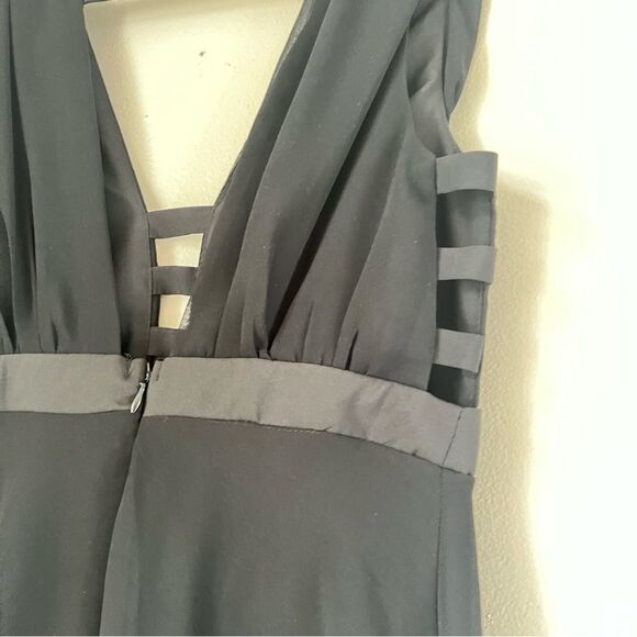 Charlotte Russe Y2K Whimsygoth Witchcore Black Asymmetrical Hem Sleeveless Dress - Picture 12 of 15